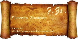 Ficzere Zsombor névjegykártya